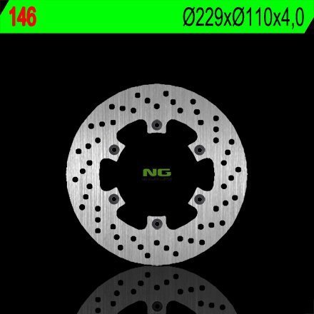 NG146 TARCZA HAMULCOWA CAGIVA MITO 125 '90-'10, RAPTOR PLANET, SUPERCITY 125 (229X110X4) (6X6,5MM)
