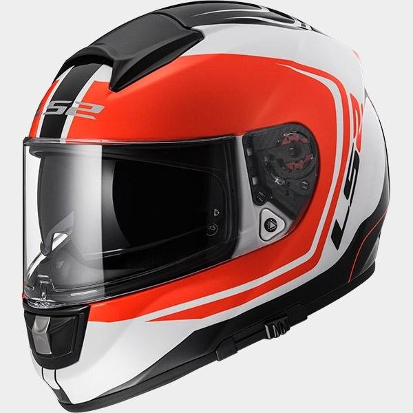 KASK LS2 FF397 VECTOR WAKE WHITE BLACK RED