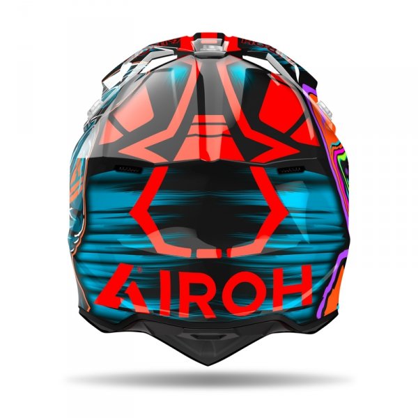 AIROH KASK OFF-ROAD WRAAAP CYBER ORANGE GLOSS