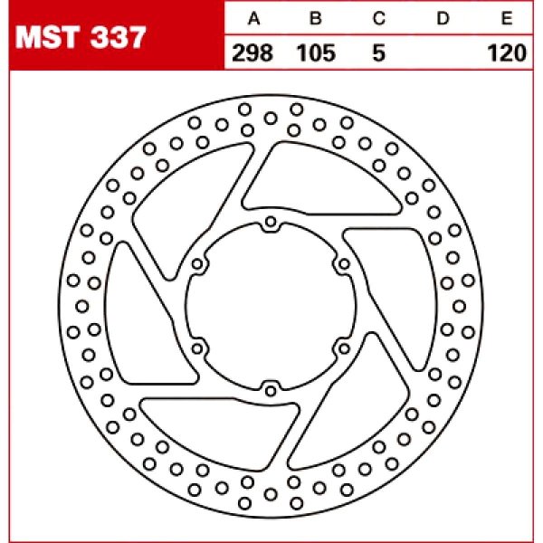 TRW Tarcza hamulcowa MST337 HUSQVARNA TERRA BMW F