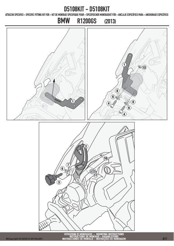 GIVI 5108DT MOCOWANIE SZYBY