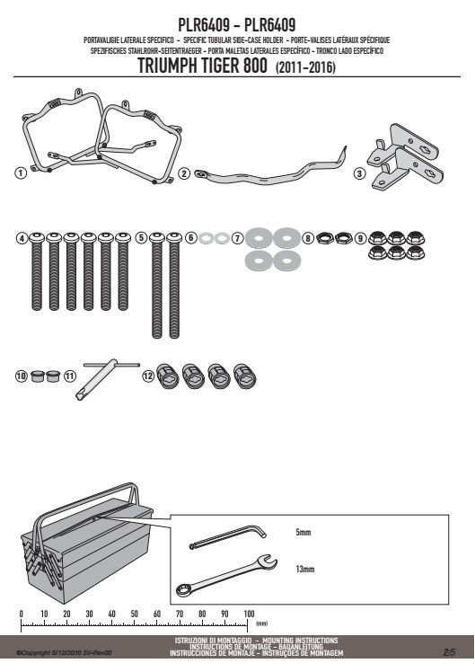 GIVI PLR6409 STELAŻ KUFRÓW BOCZNYCH TRIUMPH TIGER 800