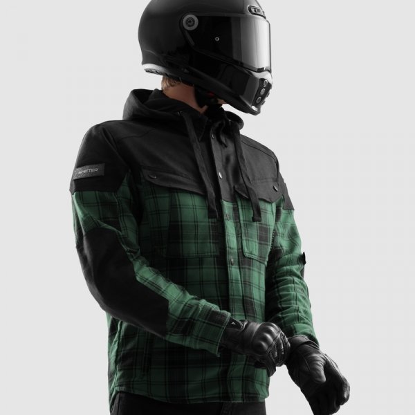 REBELHORN KOSZULA MOTOCYKLOWA  SHIFTER BLACK/GREEN