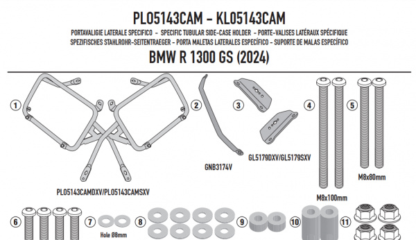 KAPPA STELAŻ KUFRÓW BOCZNYCH MONOKEY CAM SIDE BMW