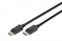 Kabel DIGITUS DisplayPort z zatrzaskami 8K 30Hz UHD Typ DP/DP M/M czarny 3m 