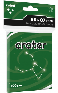 Koszulki na karty Rebel (56x87 mm) Crater Premium, 100 sztuk