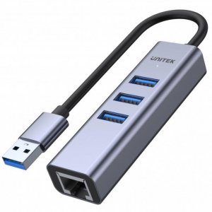 Hub USB-A Unitek H1906A 3.1 5 Gbps, 3x USB-A + RJ45