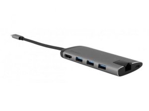 Hub USB Verbatim Multi Port 3x USB 3.0, USB-C 3.1, HDMI 4K, RJ45, SD/micro SD