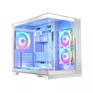 Obudowa Modecom Volcano Panorama APEX ARGB 5F MIDI , Biała - USZ OPAK