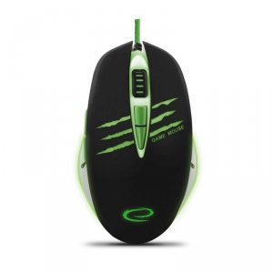 Mysz przewodowa Esperanza MX301 Rez optyczna Gaming 7D USB czarno-zielona