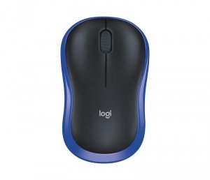 Mysz bezprzewodowa Logitech M185 optyczna czarno-niebieska - USZ OPAK