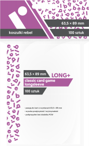Koszulki na karty Rebel (63,5x89 mm) Classic Card Game Longsleeve, 100 sztuk