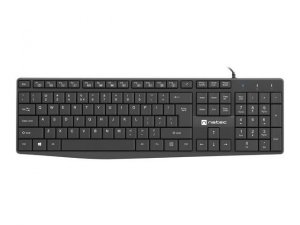 Klawiatura przewodowa Natec Nautilus US slim CZARNA
