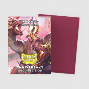  Dragon Shield Standard Matte Dual Sleeves Special Edition - Red/Gold (100 Sleeves)