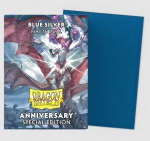 Dragon Shield Standard Matte Dual Sleeves - Special Edition - Blue Silver (100 Sleeves)