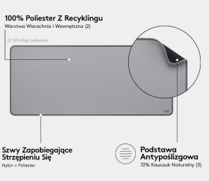Podkładka mata pod mysz i klawiaturę Logitech Desk Mat Studio Series XL 70x30cm