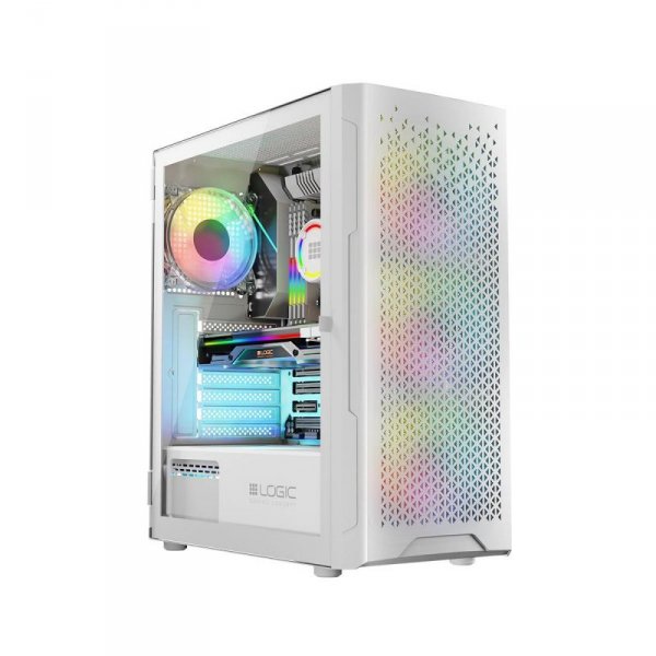 Obudowa LOGIC Aramin ARGB MIDI USB 3.0 White - USZ OPAK