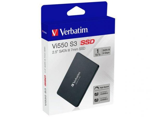Dysk SSD wewnętrzny Verbatim Vi550 S3 1TB 2.5&quot; SATA III czarny