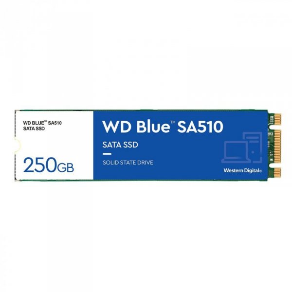 Dysk SSD WD Blue SA510 250GB M.2 2280 SATA (555/440 MB/s) WDS250G3B0B