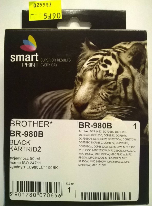 BROTHER LC980 BLACK      smart PRINT