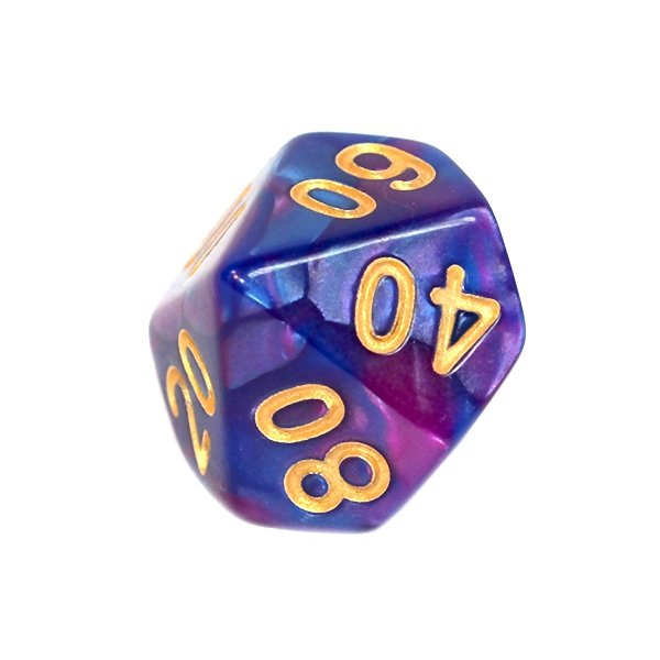 7 kości.2kolor.Ciemnoniebiesko-purpurowe.REBEL