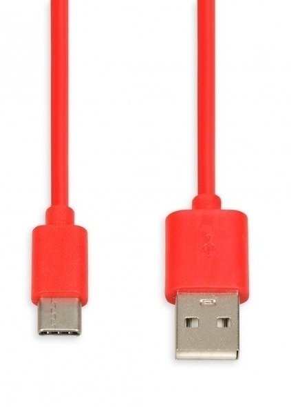Kabel USB iBOX IKUMTC red, USB 2.0 type-C, cable 1m
