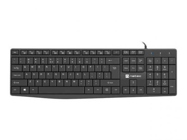 Klawiatura przewodowa Natec Nautilus US slim CZARNA
