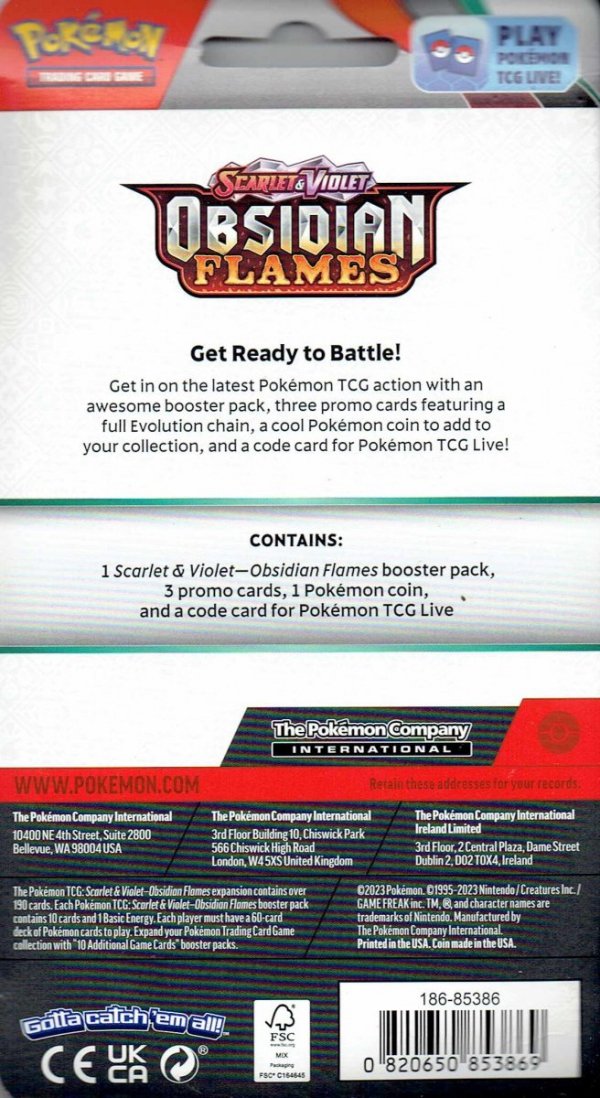 Pokémon TCG: Scarlet &amp; Violet - Obsidian Flames - Checklane Blister - Pawmi