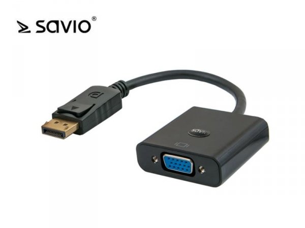Adapter Displayport(M) v1.2 - VGA(F) 10cm Savio