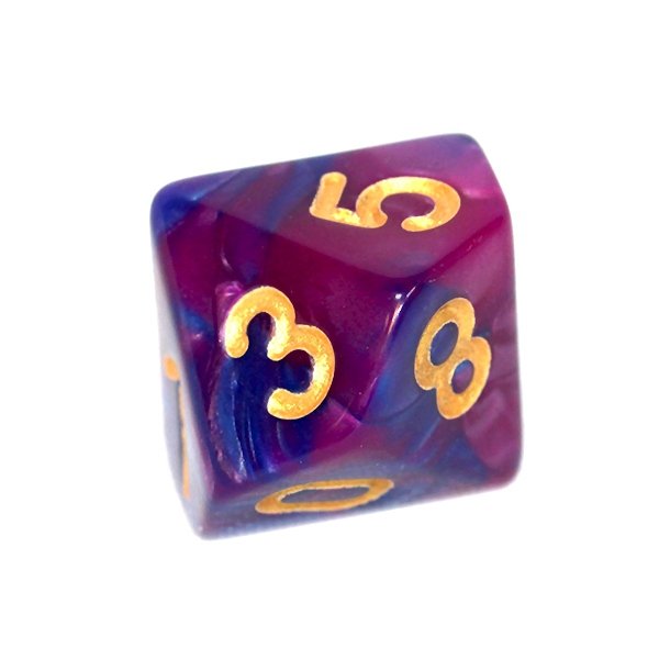 7 kości.2kolor.Ciemnoniebiesko-purpurowe.REBEL