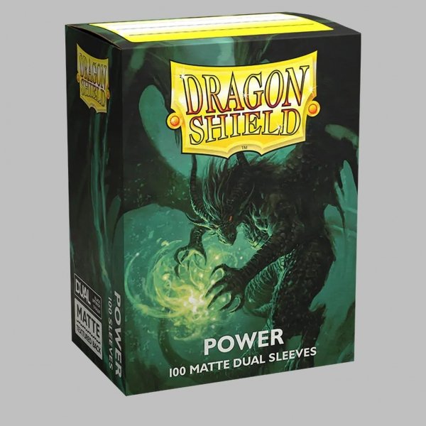 Koszulki Dragon Shield Dual Matte Sleeves - Metallic Green / Power (100 Sleeves)
