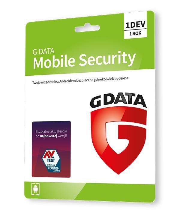 Oprogramowanie antywirusowe GDATA Mobile Internet Security 1DEV 1rok karta-klucz