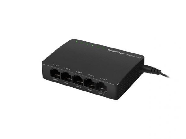 Switch niezarządzalny Lanberg DSP2-1005-12V 5-Port 1000Mb/s Desktop 12V