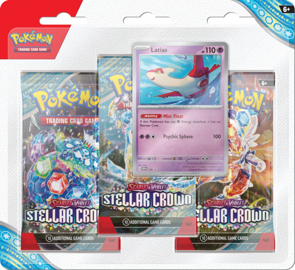 Pokémon TCG: Scarlet &amp; Violet - Stellar Crown - 3-Pack Blister Latias