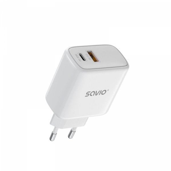Ładowarka sieciowa Savio LA-06 USB Quick Charge Power Delivery 3.0 30W, 1xUSB Type C, 1xUSB