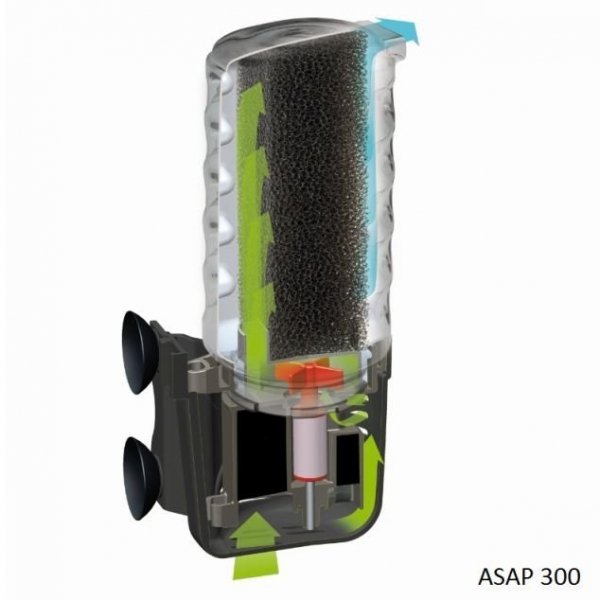 Aquael Filtr Wewnętrzny Asap 300 do 100L 3xGąbka