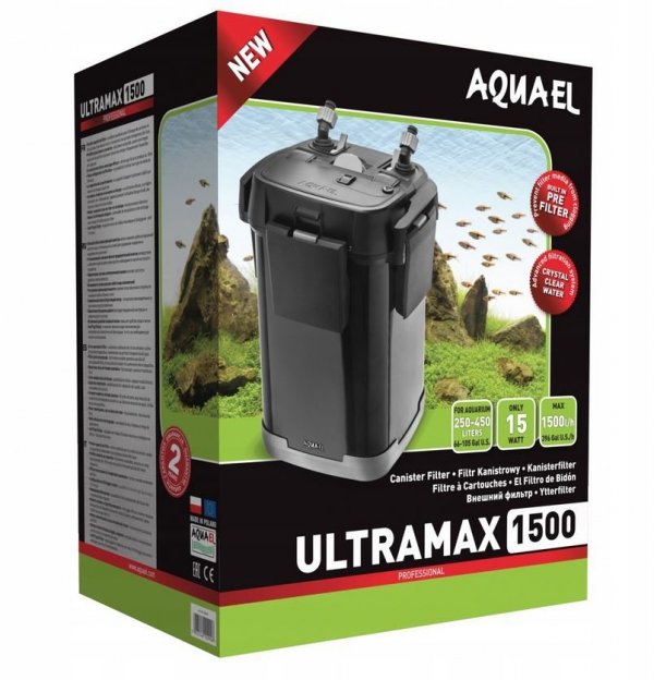 Aquael Ultramax 1500 filtr zewnętrzny do 450l + GRATIS
