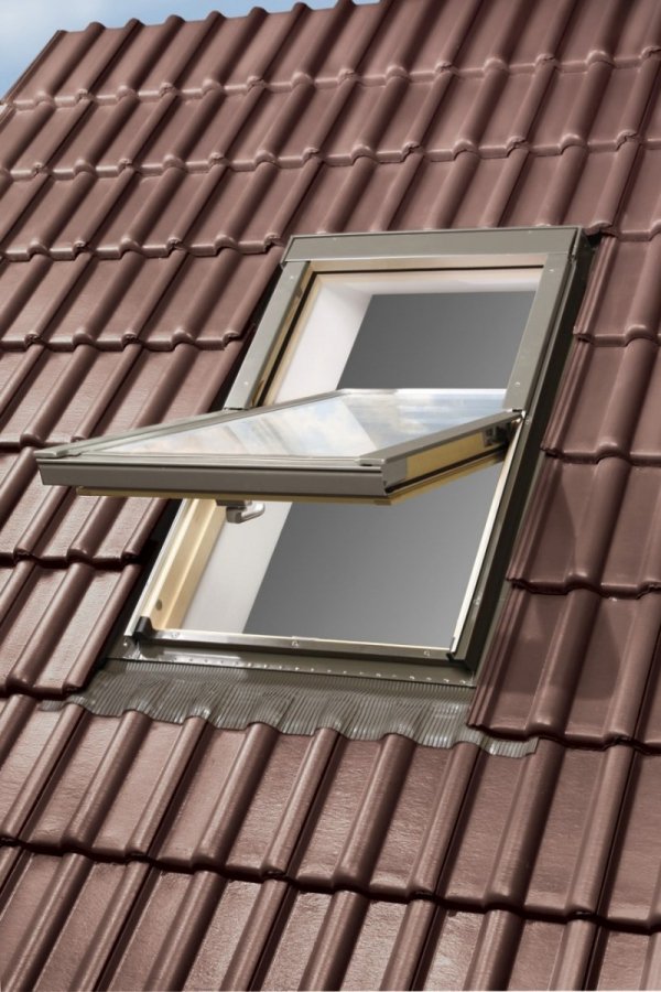 KOMPLET: Okno dachowe OPTILIGHT 66x118 VB+ NAWIEWNIK + KOŁNIERZ