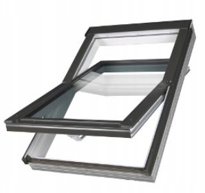 OKNO DACHOWE OPTILIGHT ŁAZIENKOWE PVC 55X78 TLP U4 3 SZYBOWE + KOŁNIERZ