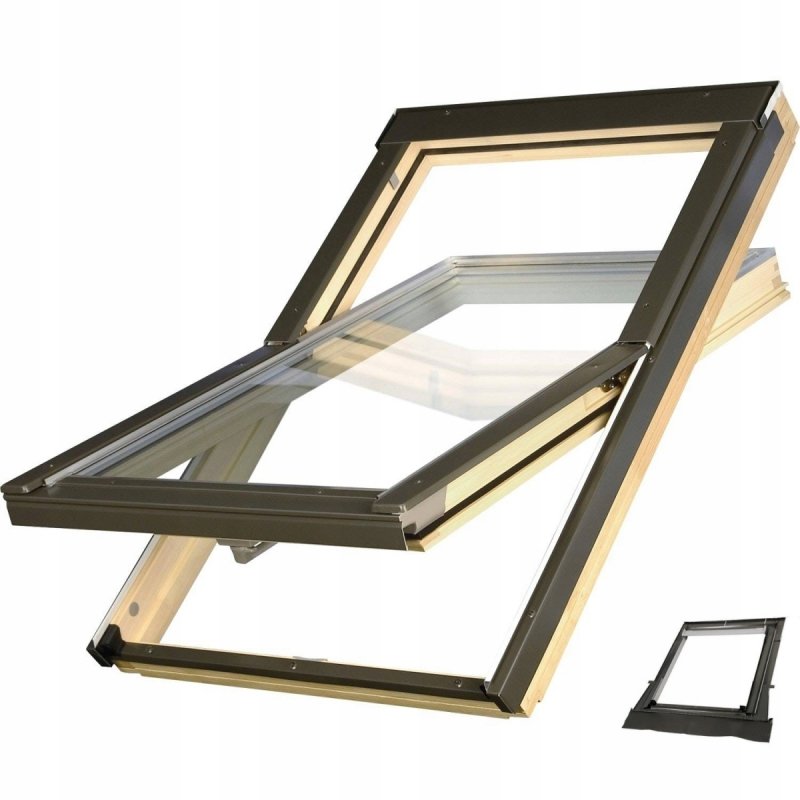 OKNO DACHOWE KRONMAT OPTILIGHT 66x118 B Z KOŁNIERZEM DO POKRYĆ FALISTYCH