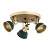 LAMPA SUFITOWA PLAFON SPOT REFLEKTOR ZIELONO ZŁOTA INDUSTRIALNY DO SALONU POKOJU KUCHNI ARGON LENORA 6242