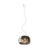 LAMPA WISZĄCA KRYSZTAŁOWA SZKLANA Z KRYSZTAŁKAMI W STYLU GLAMOUR DO SALONU SYPIALNI CHROM SMOKY P0076-05L-F4FZ CRYSTAL ZUMALINE