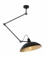 ALDEX MELOS BLACK GOLD 808PL_G1_Z LAMPA SUFITOWA INDUSTRIALNA CZARNO ZŁOTA METALOWA NA WYSIĘGNIKU 