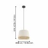 EGLO TABLEY 43975 LAMPA WISZĄCA NATURAL BOHO EKO VINTAGE ABAŻUR Z NATURALNEJ TKANINY Z DREWNEM