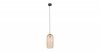 TK LIGHTING 4575 PESCARA LAMPA WISZĄCA CZARNO ZŁOTA Z BURSZTYNOWYM KLOSZEM
