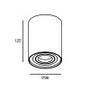 ZUMA LINE 89201 RONDOO PLAFON TUBA SPOT CZARNY ALUMINIUM