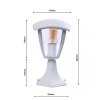 MILAGRO Lampa ogrodowa stojąca FOX WHITE 1xE27 Mała