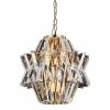 MILAGRO ML0399 CROWN GOLD 4xE14 ŻYRANDOL LAMPA WISZĄCA KRYSZTAŁOWA ZŁOTA GLAMOUR