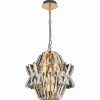 MILAGRO ML0399 CROWN GOLD 4xE14 ŻYRANDOL LAMPA WISZĄCA KRYSZTAŁOWA ZŁOTA GLAMOUR