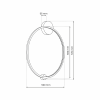 MILAGRO SATURNO GOLD ML8859 25W LED LAMPA SUFITOWA / KINKIET OKRĄG KOŁO RING ZŁOTY 50CM